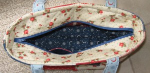 Zippered Charm Tote Top
