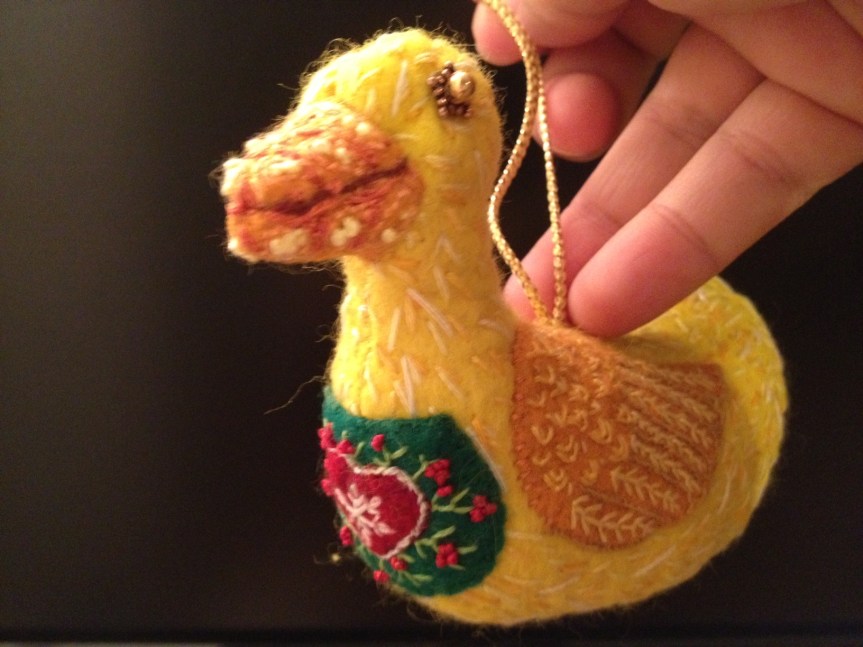 Wool Duck Ornament by Jen