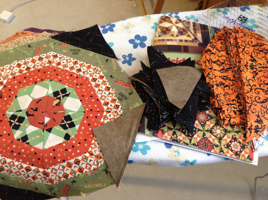 Halloween Quilt in Progress
